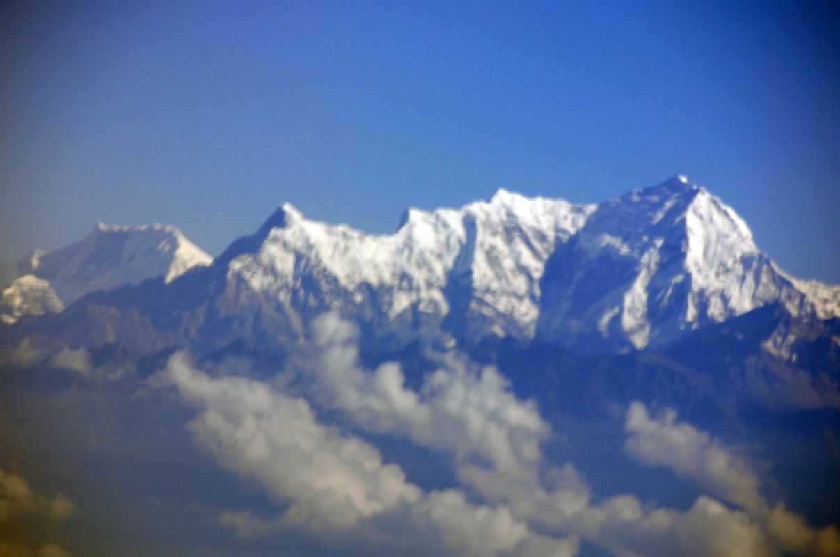 Kathmandu Flight To Pokhara 05 Langtang Lirung After Takeoff From Kathmandu Early Morning 